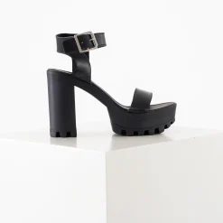 Psede leather sandal