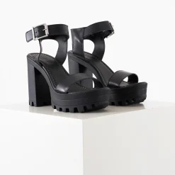 Psede leather sandal