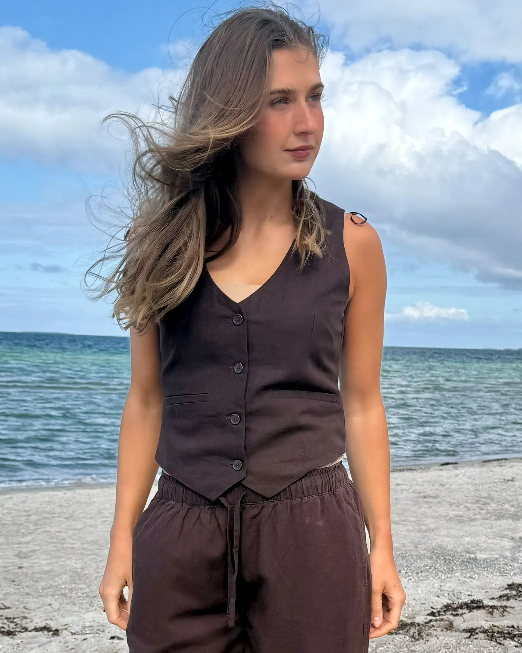Puragnes linen vest