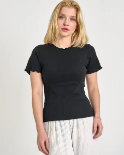 Puranine ss pointelle tee
