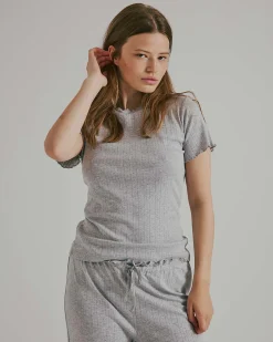 Puranine ss pointelle tee