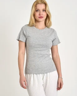 Puranine ss pointelle tee