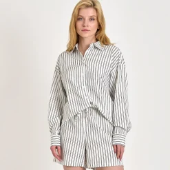 Purcathrine stripe shirt