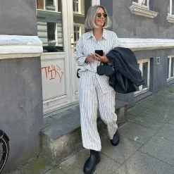 Purcathrine stripe shirt