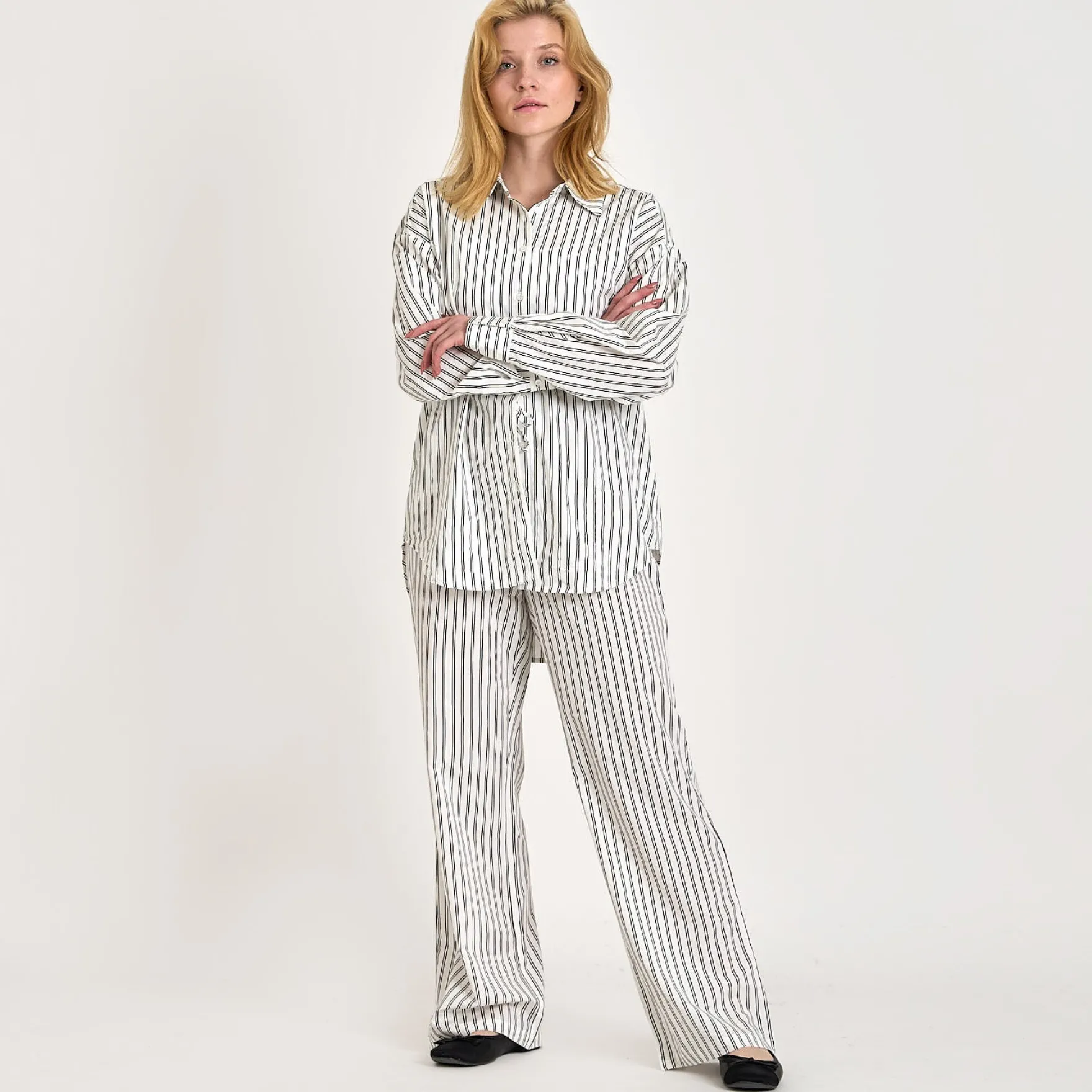 Purcathrine stripe shirt