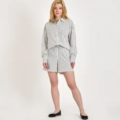 Purcathrine stripe shorts