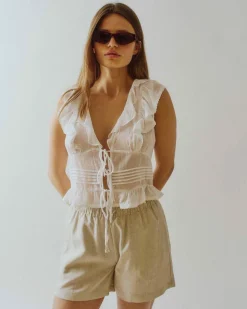 Purmathilda linen shorts