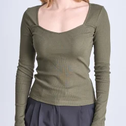 Purmynte heart neck blouse