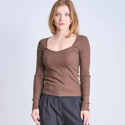 Purmynte heart neck blouse