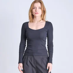 Purmynte heart neck blouse