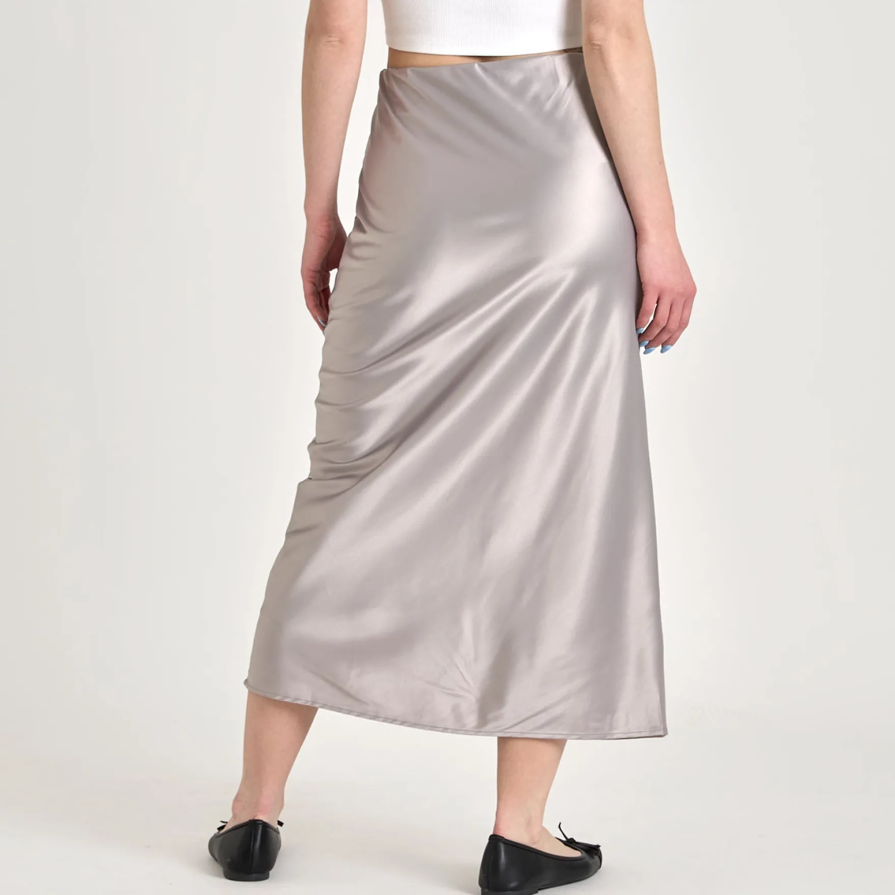 Pursarah bow satin skirt