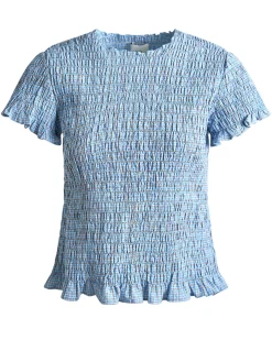 Sallie small check blouse