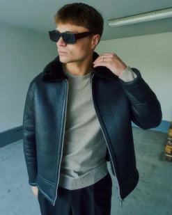 Santiago bonded faux jacket
