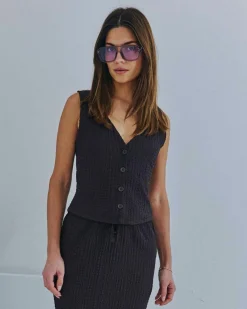 Sara crepe vest