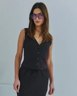 Sara crepe vest