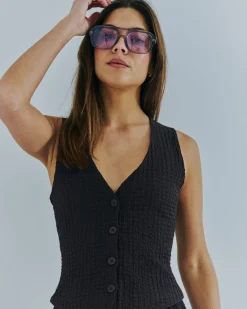 Sara crepe vest
