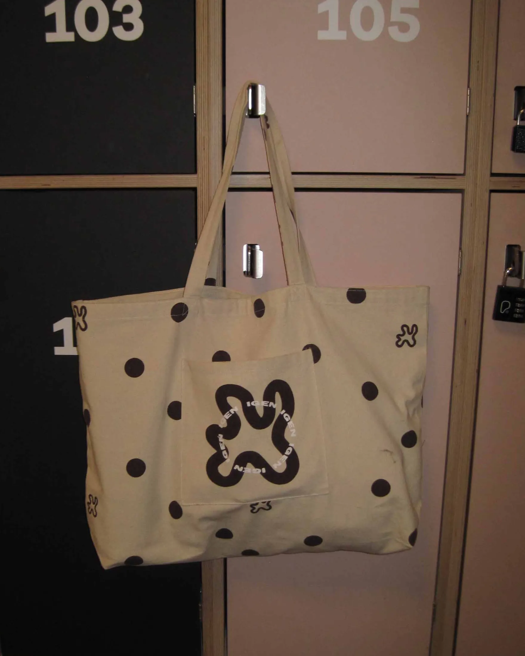 Shopper signatur brown dots
