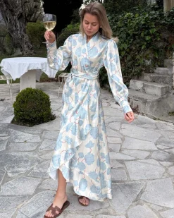 Signeic long wrap dress
