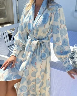 Signeic long wrap dress
