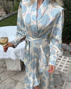 Signeic long wrap dress