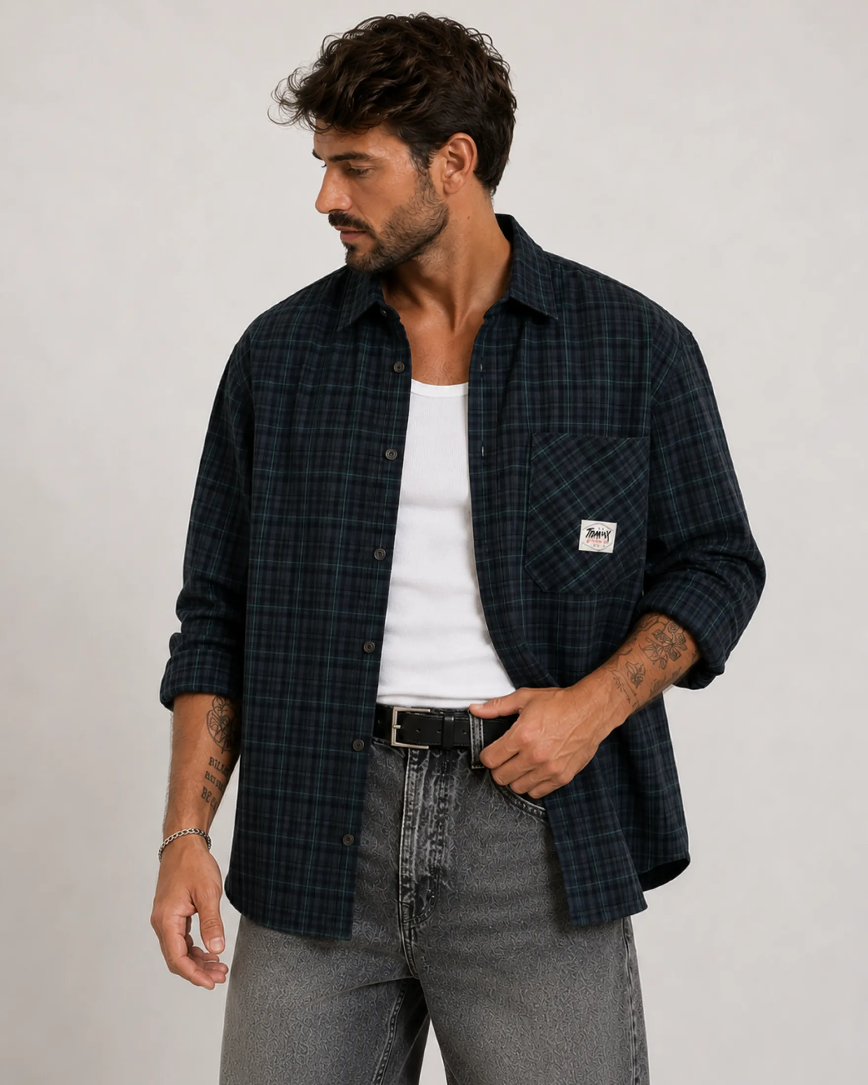 SSCheck shirt ls