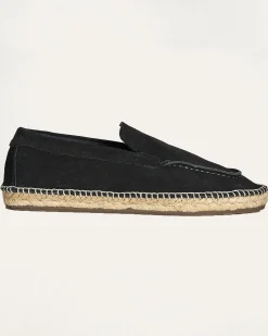Suede espadrille loafer