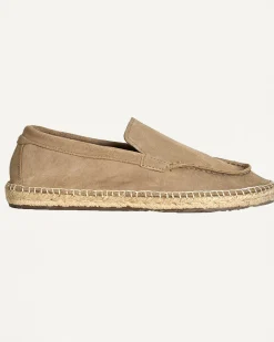 Suede espadrille loafer