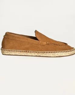 Suede espadrille loafer