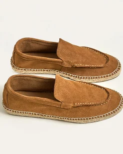 Suede espadrille loafer