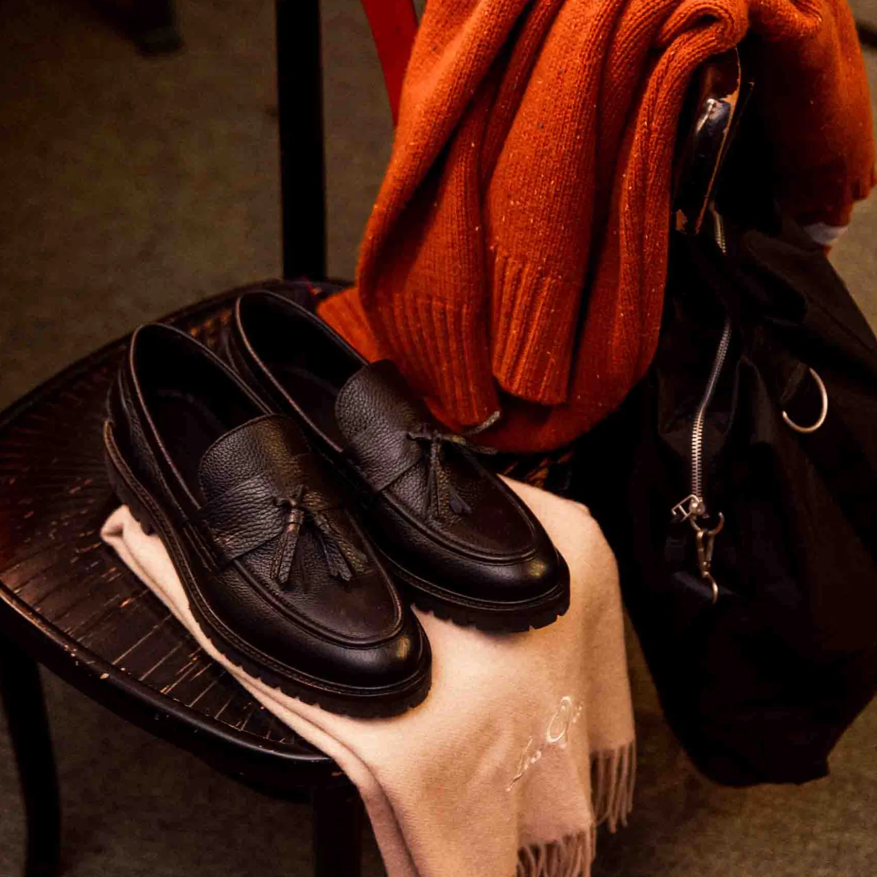 Thatcher grain tassel loafer