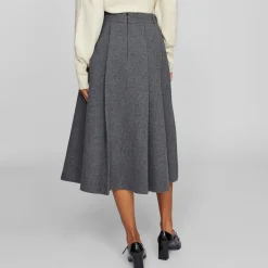 Viabina hw pleated midi skirt