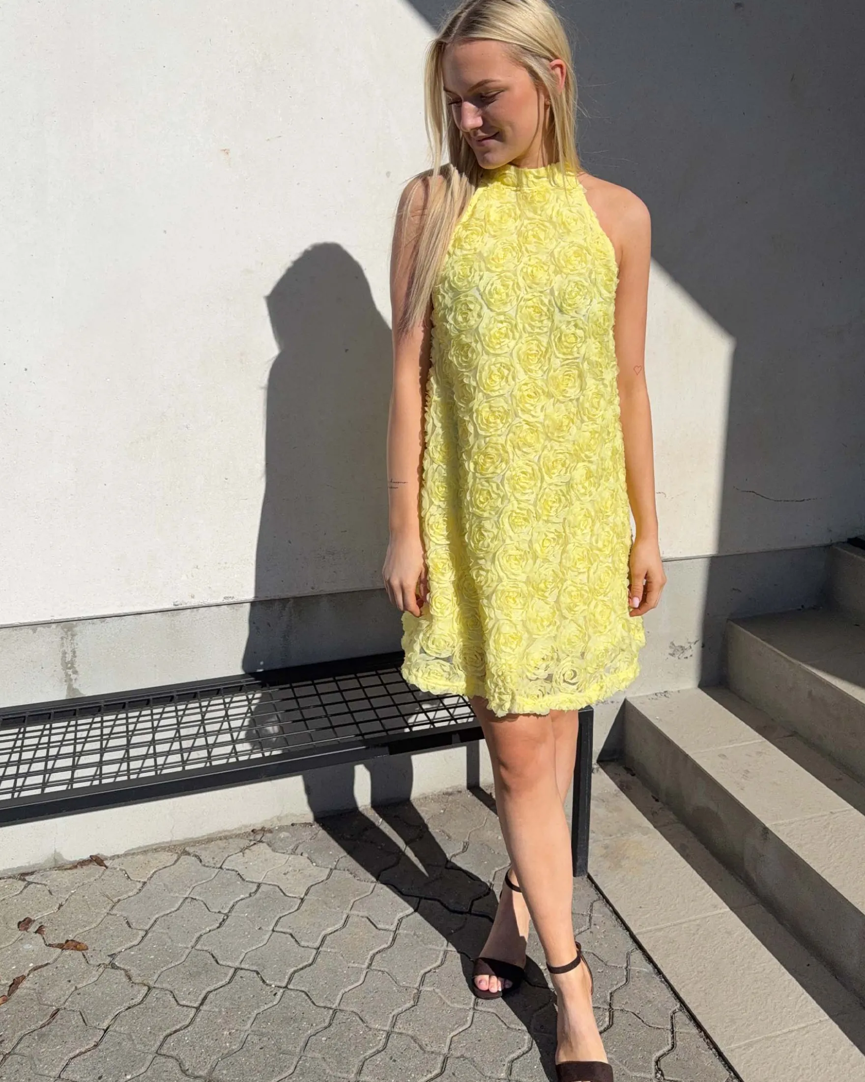 VIGLORY HALTER NECK DRESS