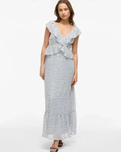VIMONE S/L MAXI FLOUNCE DRESS