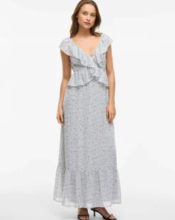 VIMONE S/L MAXI FLOUNCE DRESS