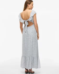 VIMONE S/L MAXI FLOUNCE DRESS