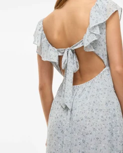 VIMONE S/L MAXI FLOUNCE DRESS