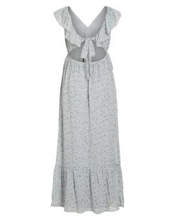VIMONE S/L MAXI FLOUNCE DRESS