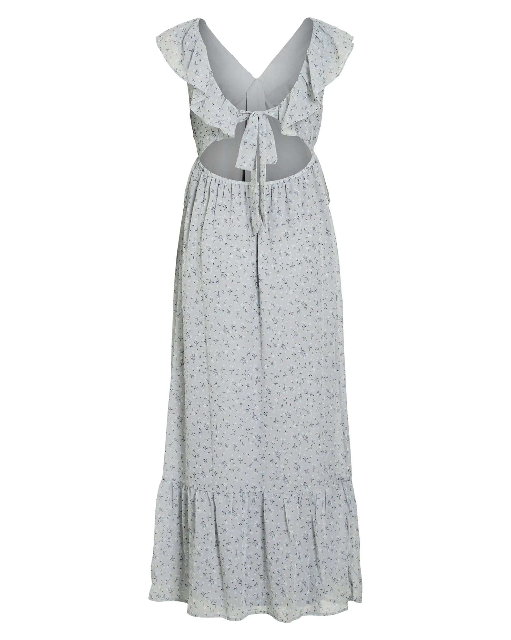 VIMONE S/L MAXI FLOUNCE DRESS