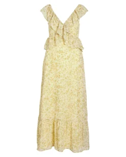 VIMONE S/L MAXI FLOUNCE DRESS