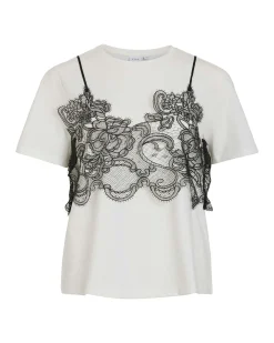 VIRADA S/S LACE DETAIL T-SHIRT