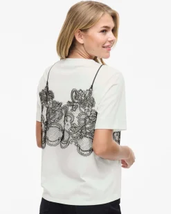 VIRADA S/S LACE DETAIL T-SHIRT