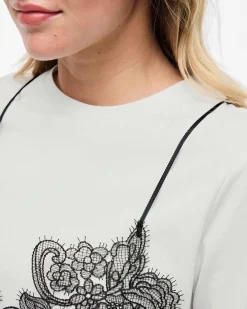 VIRADA S/S LACE DETAIL T-SHIRT