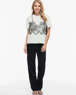 VIRADA S/S LACE DETAIL T-SHIRT