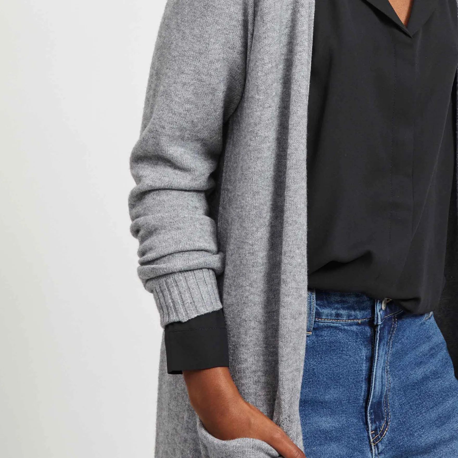 Viril long knit cardigan