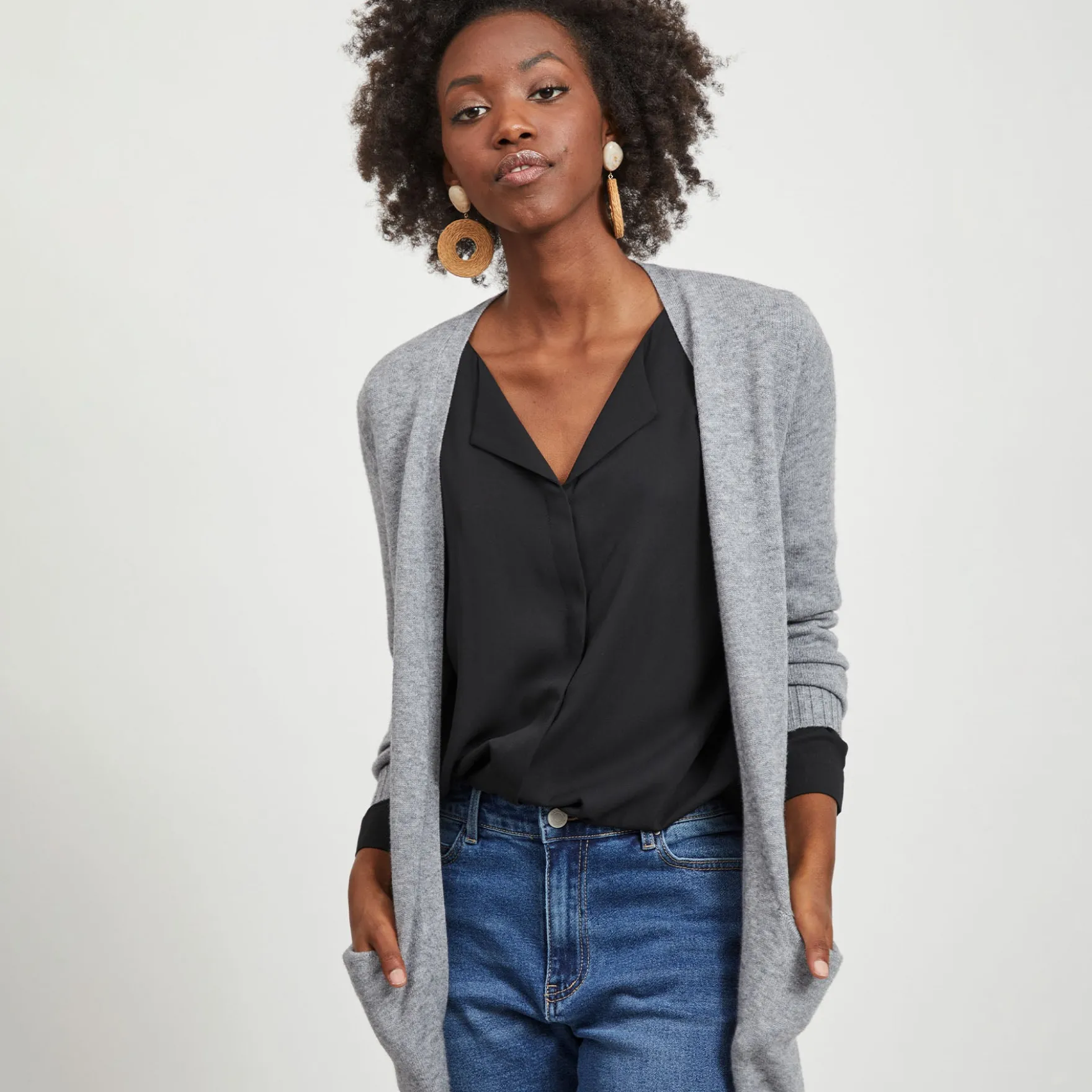 Viril long knit cardigan