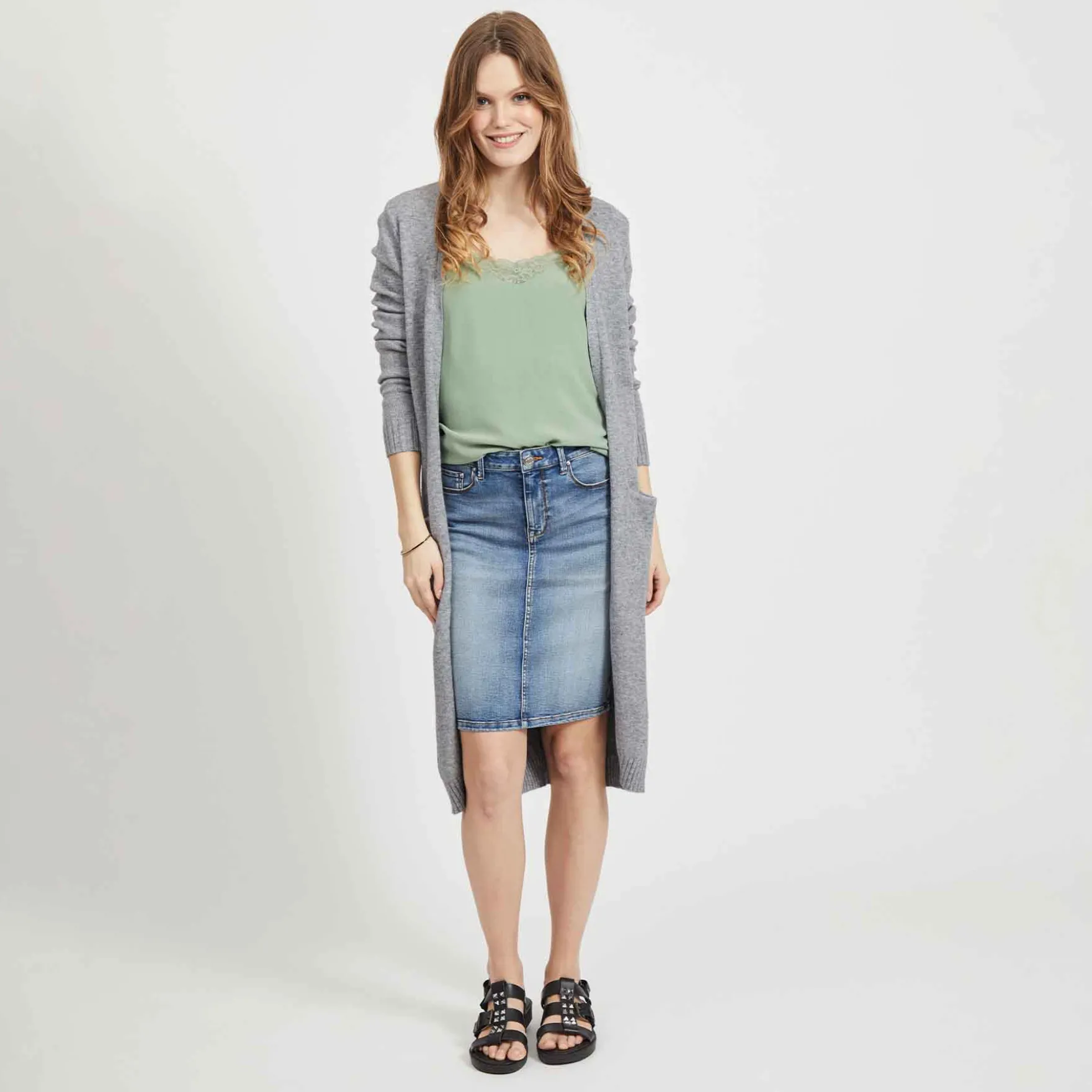 Viril long knit cardigan