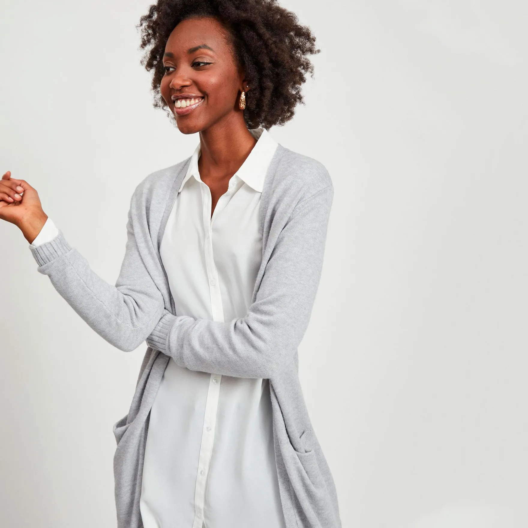 Viril long knit cardigan