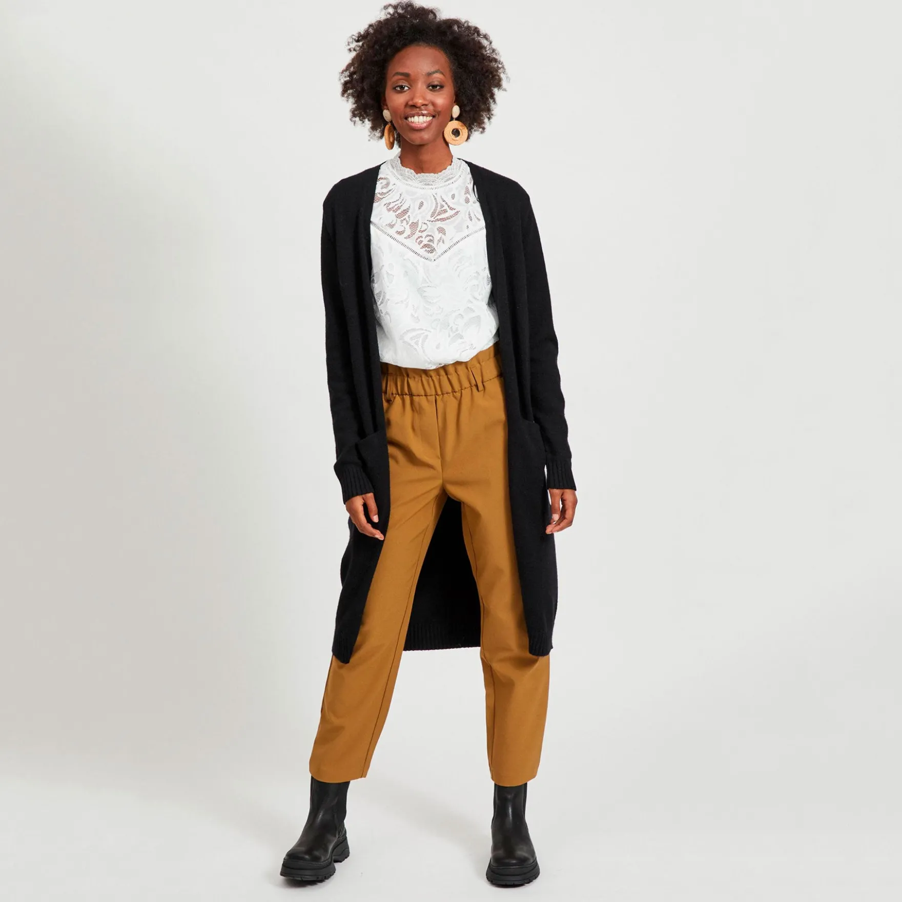 Viril long knit cardigan