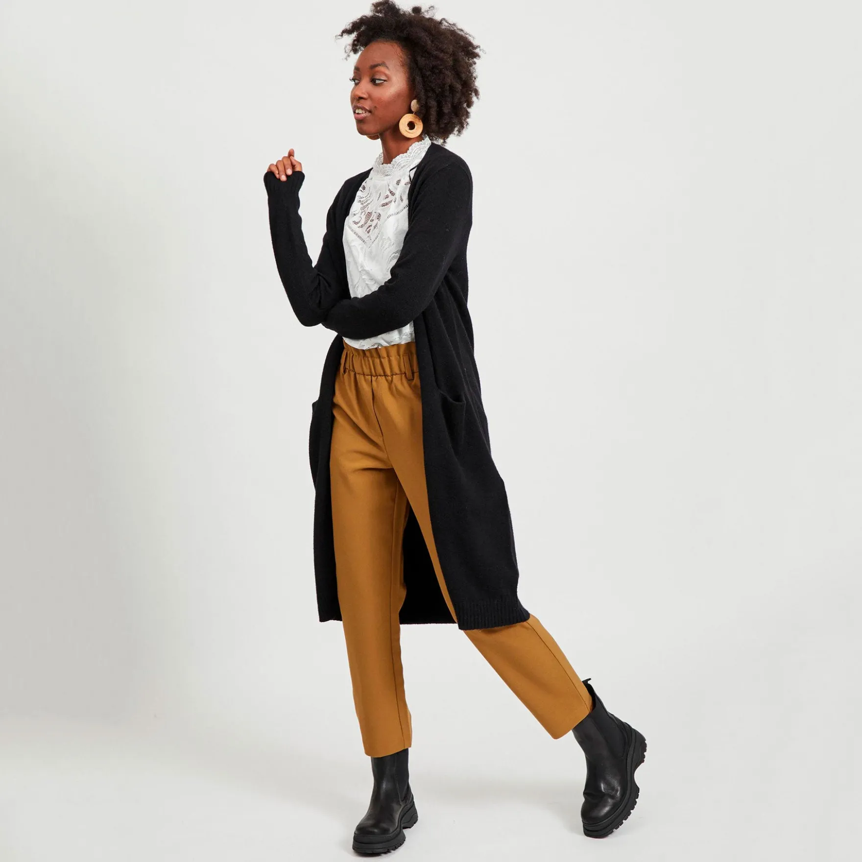 Viril long knit cardigan