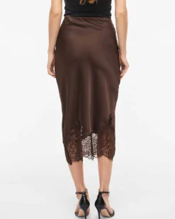 VISABEL HW MIDI LACE SKIRT